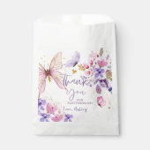Sachets En Papier Merci Papillon Fluttering Par Fille Anniversaire (Devant)
