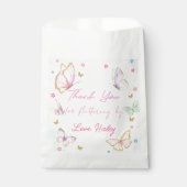 Sachets En Papier Merci Papillon Fluttering Par Fille Anniversaire (Devant)
