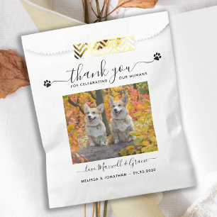 Sachets En Papier Merci personnalisé animal de compagnie photo chien