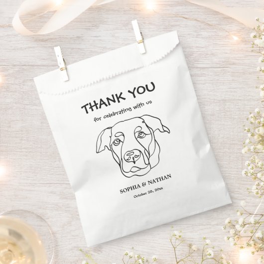 Sachets En Papier Merci personnalisé de chien du Labrador (Coupé)