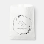 Sachets En Papier Merci personnalisé Mariage de couronnes florales e (Devant)