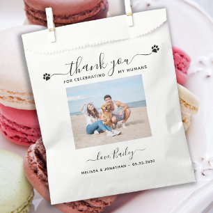 Sachets En Papier Merci Pet Photo Dog Treat Mariage Doggie