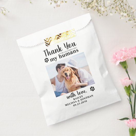 Sachets En Papier Merci Pet Photo Doggie Dog Treat Mariage (Scellé)