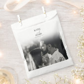 Sachets En Papier Merci photo Mariage simple (Coupé)