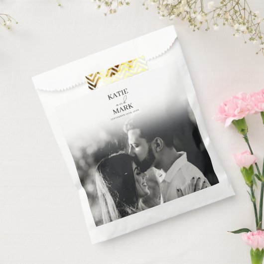 Sachets En Papier Merci photo Mariage simple (Scellé)