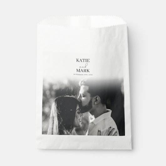 Sachets En Papier Merci photo Mariage simple (Devant)