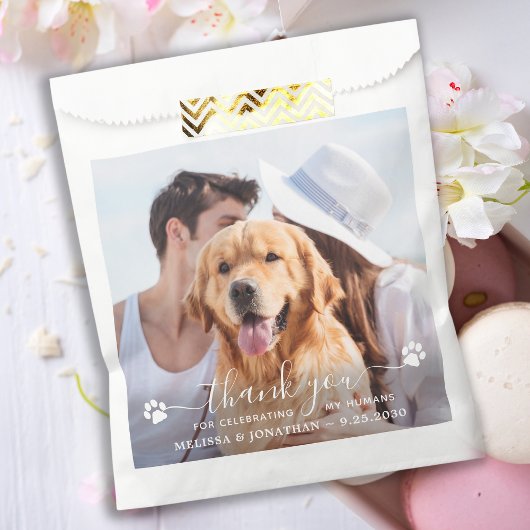Sachets En Papier Merci photo moderne Pet Dog Treat Mariage