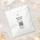 Sachets En Papier Merci pour la commande scan Évaluez notre logo d'e (Coupé)