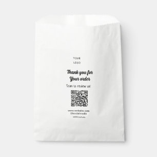 Sachets En Papier Merci pour la commande scan Évaluez notre logo d'e