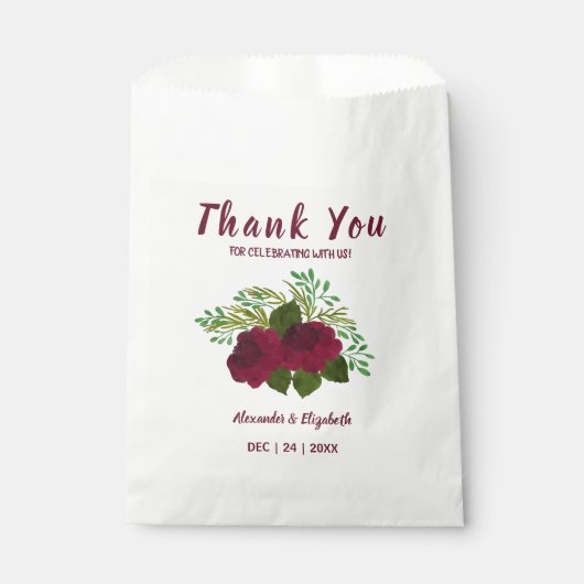 Sachets En Papier Merci pour la végétation Mariage à venir (Devant)