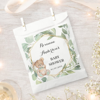 Sachets En Papier Merci pour le Baby shower de la verdure des ours à