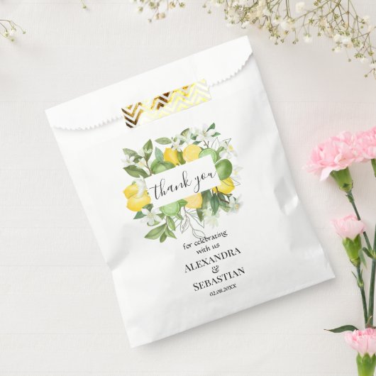 Sachets En Papier Merci pour venir Lemony Mariage Sweet (Scellé)