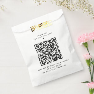 Sachets En Papier Merci pour votre achat Code QR Petite entreprise