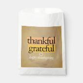 Sachets En Papier Merci. Reconnaissant. Bon thanksgiving. (Devant)