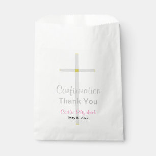 Sachets En Papier Merci rose Fille de confirmation favori