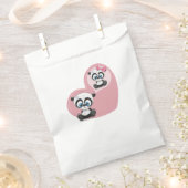 Sachets En Papier Merci rose Panda Teddy Bear Mariage (Coupé)