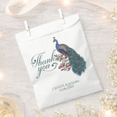 Sachets En Papier Merci russe Turquoise Peacock (Coupé)
