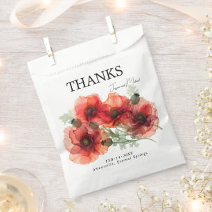Sachets En Papier Merci Scarlet Petal Serenade