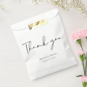 Sachets En Papier Merci Script Minimaliste (Scellé)
