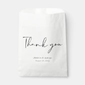 Sachets En Papier Merci Script Minimaliste (Devant)