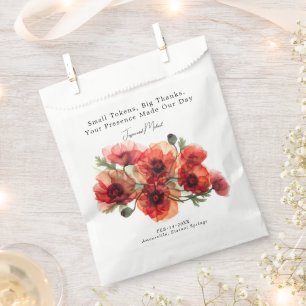 Sachets En Papier Merci Serenade de Pétales Écarlates