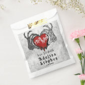 Sachets En Papier Merci Skeleton Hands Red Heart Halloween Mariage (Scellé)
