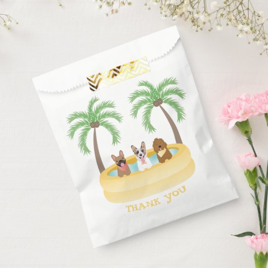 Sachets En Papier Merci Summer Dogs Piscine (Scellé)