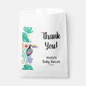 Sachets En Papier Merci Tropical Toucan Bird Baby shower (Devant)