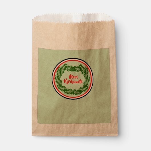 Sachets En Papier Meri Kirihimete Maori Joyeux Noël (Devant)