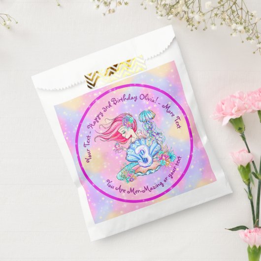 Sachets En Papier Mermaid 3e anniversaire Modifier Modifier Modifier (Scellé)