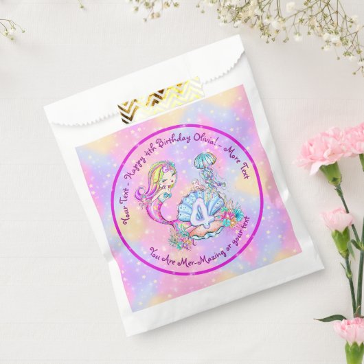 Sachets En Papier Mermaid 4e anniversaire Modifier Modifier Modifier (Scellé)