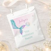 Sachets En Papier Mermaid Queue avec bulles Anniversaire (Coupé)