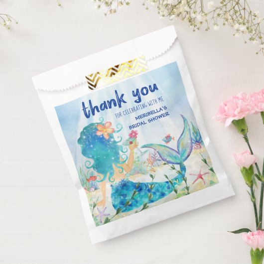 Sachets En Papier Mermaid Sea | Remerciement pour enterrement de vie (Scellé)