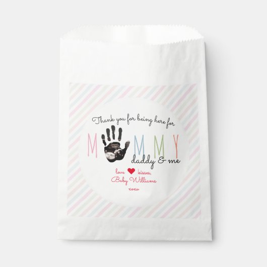Sachets En Papier Message du Baby shower Bump Ultrasound Cute (Devant)
