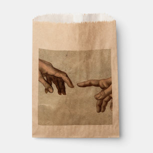 Sachets En Papier Michaelangelo mains création adam dieu