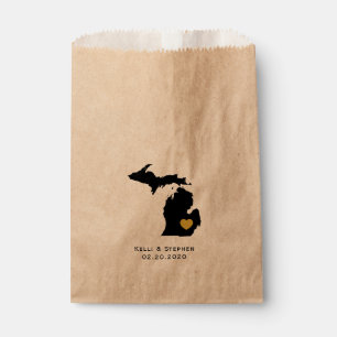 Sachets En Papier Michigan Wedding Favor Treat Sacks, Sacs-cadeaux