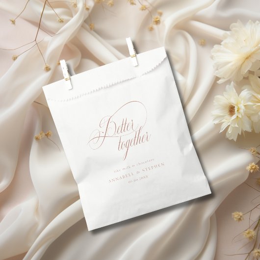 Sachets En Papier Mieux Ensemble ! Moderne, Calligraphie, Mariage