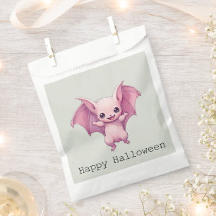 Sachets En Papier Mignon Chauve-Souris Rose Verte Joyeux Halloween