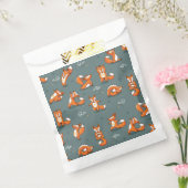 Sachets En Papier mignon renard de yoga drôle vert (Scellé)