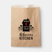 Sachets En Papier Mignon Simple Fabriqué Avec Amour Kraft (Devant)