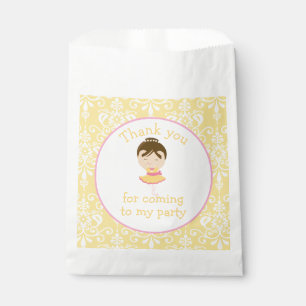 Sachets En Papier Mignonne Brunette Ballerina 'Je suis allée à'