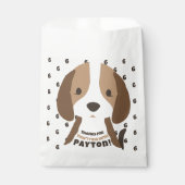 Sachets En Papier Mignonne Chien Chien Âge et nom Fête d'anniversair (Devant)