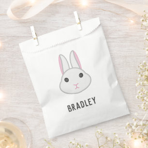 Sachets En Papier Mignonne lapin blanc sur
