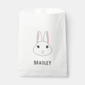 Sachets En Papier Mignonne lapin blanc sur (Devant)