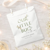 Sachets En Papier Mignonne Notre petit Baby shower de libellule vert (Coupé)