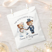 Sachets En Papier Mignonne nounours mariée mariage merci (Coupé)