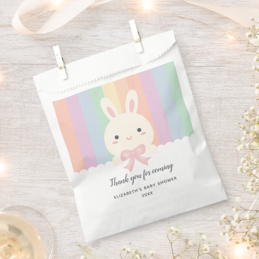 Sachets En Papier Mignonne un lapin est sur le chemin Baby shower fi (Coupé)
