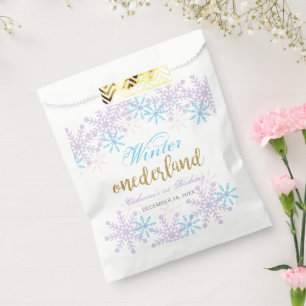 Sachets En Papier Mignonne Winter Onederland 1er Anniversaire Snowfl