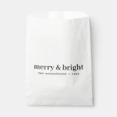 Sachets En Papier Mini-Christmas | Merry and Bright Simple White (Devant)