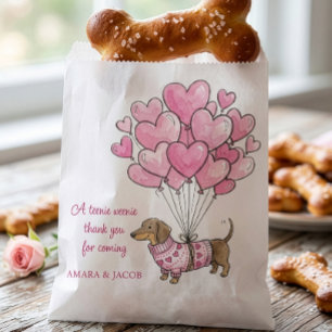 Sachets En Papier Mini Mini Merci Bébé Fille Chien Teckel
